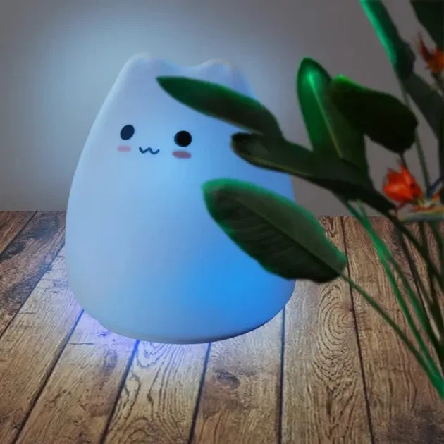 Сенсорный силиконовый Led светильник Котик - изображение 5