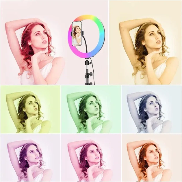 Кольцевая RGB селфи - лампа, 26 см - изображение 2
