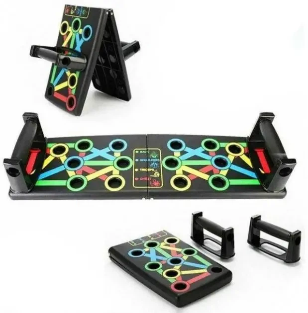 Дошка для віджимань Foldable Push Up Board 14 в 1 упор для віджимань підставки для віджимань - Фото 3 Дошка для віджимань Foldable Push Up Board 14 в 1 упор для віджимань підставки для віджимань - зображення 3
