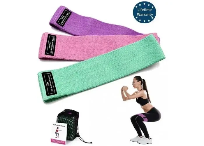 Набір тканинних фітнес гумок Luting Hip Resistance Bands 3 штуки - зображення 2