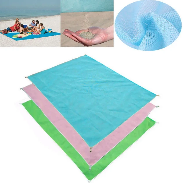 Пляжная чудо подстилка Sand Free Mat Анти-песок, голубая - Фото 5 Пляжная чудо подстилка Sand Free Mat Анти-песок, голубая - изображение 5