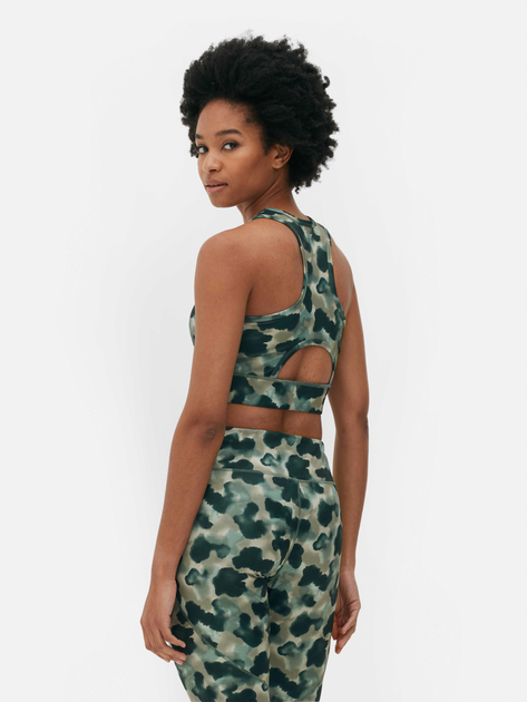 Спортивный топ женский Primark XAZ526415CLJE L Зеленый с бежевым (DD8000009351686) 