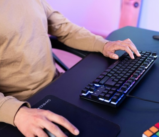 Клавіатура ігрова з RGB підсвіткою кнопок TLK-87, 8 режимів підсвітки, 87 клавіш (4-2532873449) - Фото 5 Клавіатура ігрова з RGB підсвіткою кнопок TLK-87, 8 режимів підсвітки, 87 клавіш (4-2532873449) - зображення 5