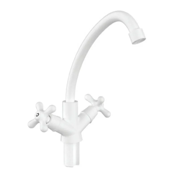 Змішувач для кухні Plamix Amax-271 White (без підведення) (PM0697) - Фото 1 Змішувач для кухні Plamix Amax-271 White (без підведення) (PM0697) - изображение 1