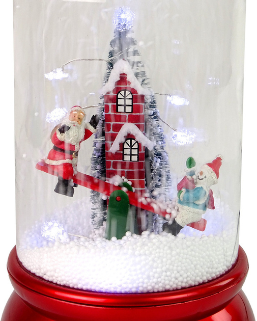Kula śnieżna Lean Toys Święty Mikołaj czerwona 18x32 cm (12643) (5905214976767) - obraz 2