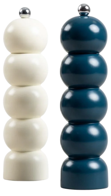 Набір млинів для солі та перцю Homla Spice Bubble 21 x 5.5 см 2 шт Синій / Білий (5906496722196) - зображення 1