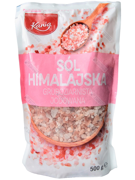 Соль гималайская розовая крупная Kania йодированная натуральная 500 г - изображение 1