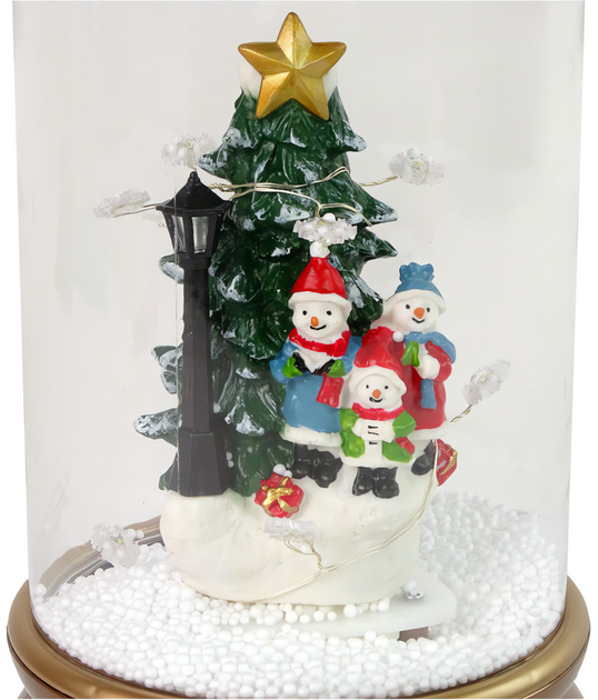 Снігова куля Lean Toys Сніговики золота 18x32 см (12644) (5905214976774) - зображення 3
