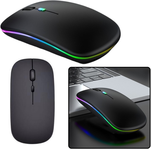 Mysz LEAN Toys Universal Silent Range Wireless Black (5905991035435) - obraz 2