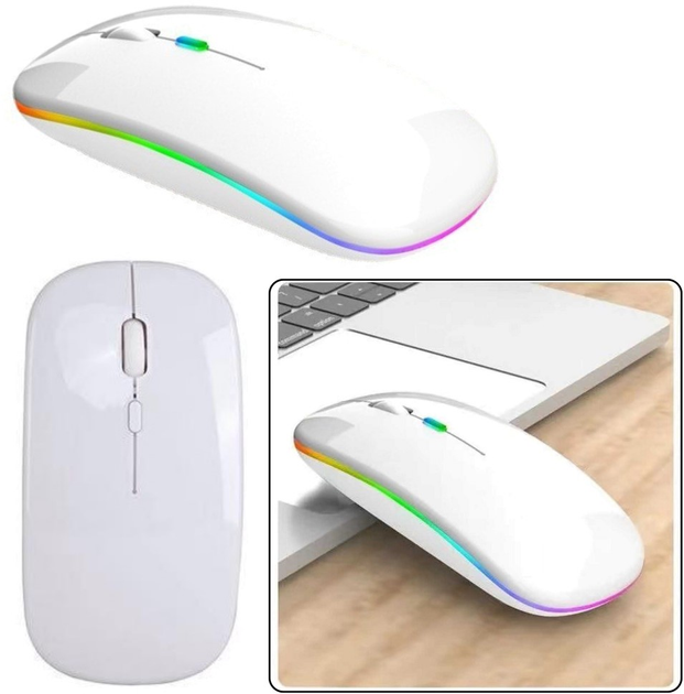Mysz LEAN Toys Universal Silent Range Wireless White (5905991035442) - obraz 2