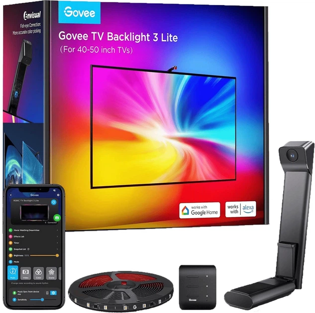 Набір адаптивного підсвічування Govee Backlight 3 Lite 40-50', RGBICW, WI-FI/Bluetooth Чорний (H60973D1) - зображення 10