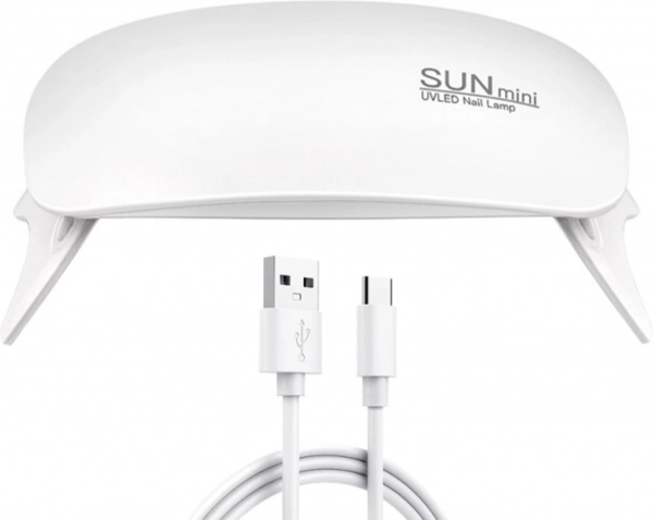 Лампа для маникюра UV/LED SUN MINI для ногтей на USB-кабеле белая 6W - Фото 1 Лампа для маникюра UV/LED SUN MINI для ногтей на USB-кабеле белая 6W - изображение 1