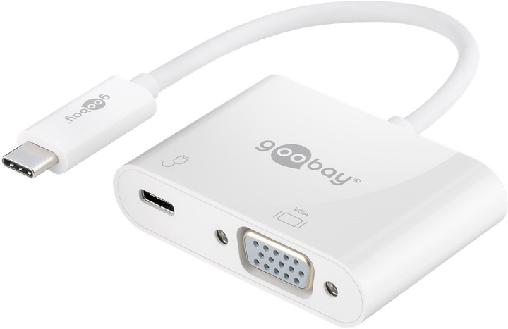 Адаптер Goobay USB-C на USB-C/VGA Multiport White (4040849621079) - зображення 1