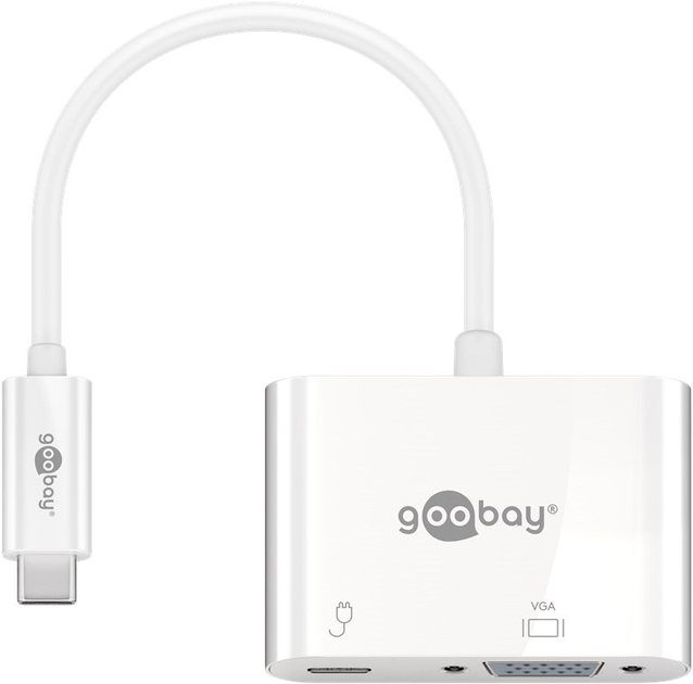 Адаптер Goobay USB-C на USB-C/VGA Multiport White (4040849621079) - зображення 2