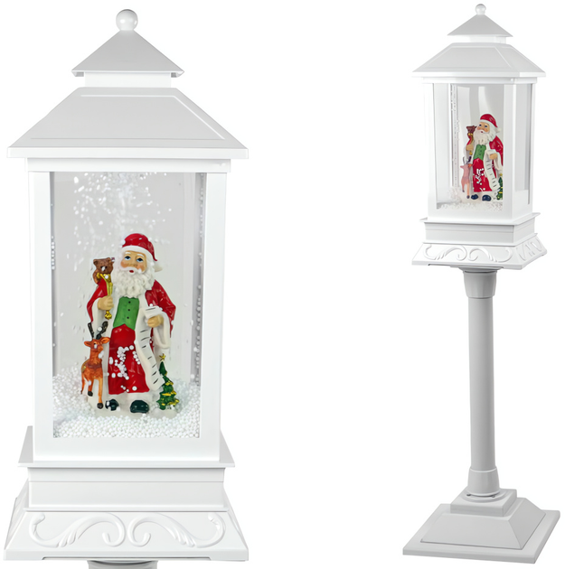 Lampion Lean Toys ze Świętym Mikołajem biały (5905214976750) - obraz 2