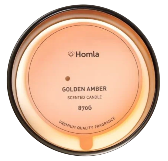 Świeca zapachowa Homla Glow Golden Amber 870 g (5906496740121) - obraz 4
