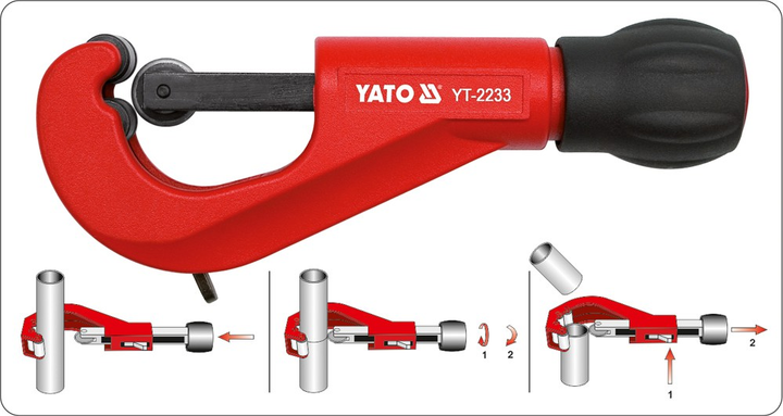 Obcinak do rur Yato z gratownikiem 6 - 45 cm (YT-2233) (5906083922336) - obraz 2