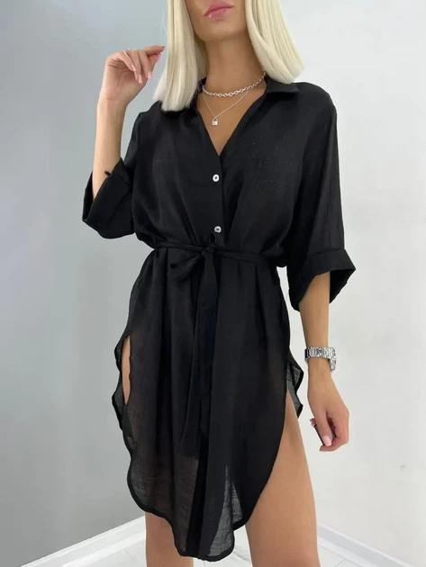 Туніка-сорочка пляжна Z.Five 200170 чорний (стегна 103-106 см) 42 (XL) - зображення 2