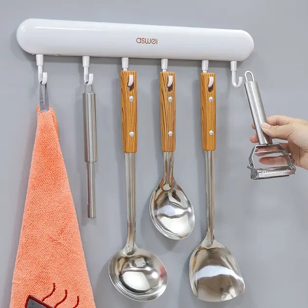 Универсальная настенная вешалка с крючками Towel hook LY-839 5 кг 41 см - Фото 6 Универсальная настенная вешалка с крючками Towel hook LY-839 5 кг 41 см - изображение 6