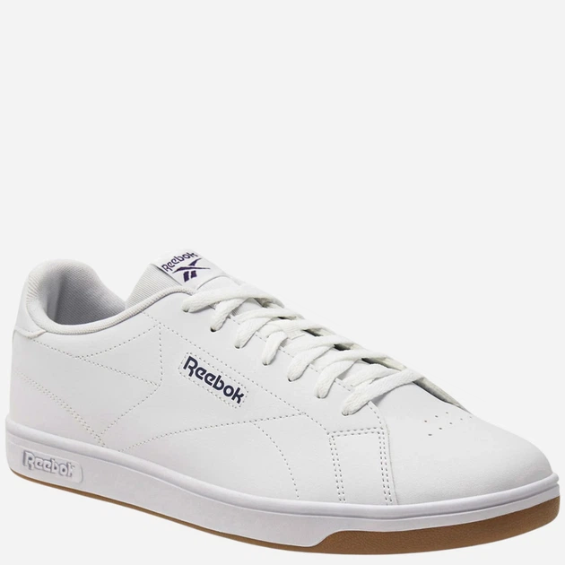 Sneakersy męskie z eko skóry Reebok Court Clean 100074368 44 (9.5UK) Białe z niebieskim (1200143033265) - obraz 2
