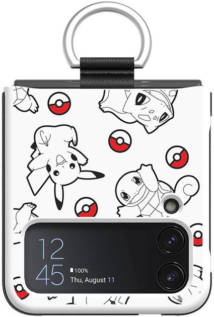 Панель Samsung Pokémon Cover with Ring для Galaxy Flip 4 White (GP-FPF721HOPWW) - зображення 1