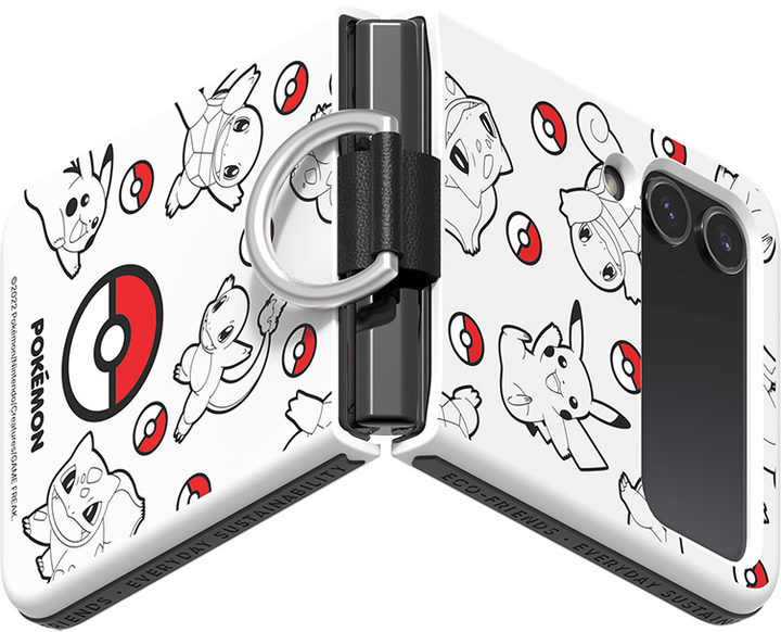 Etui plecki Samsung Pokémon Cover with Ring do Galaxy Flip 4 White (GP-FPF721HOPWW) - obraz 3