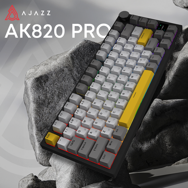 Клавиатура беспроводная Ajazz AK820 Pro Gift Switch Black RGB (AK820PRO-G-BGY) - изображение 7