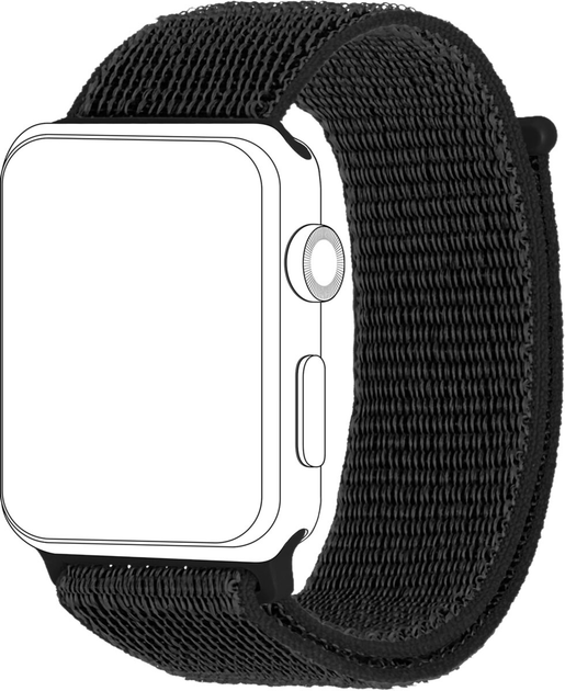 Ремінець TOPP для Apple Watch 42/44 mm Black (4029164120924) - зображення 1