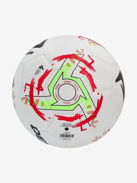 Мяч футбольный Demix DF500 Junior (size 4) Белый с красным - изображение 4