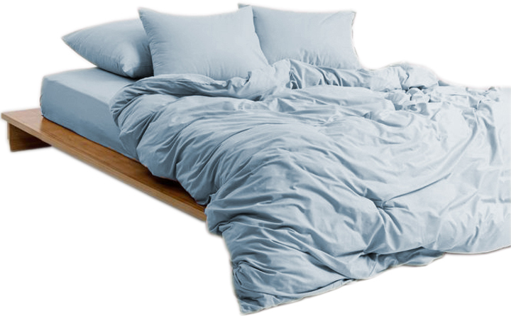 Акція на Простирадло на гумці MirSon Soft Touch of Satin 019 Gray-blue 120x200 см від Rozetka