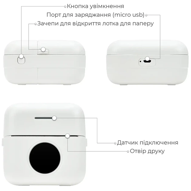 Дитячий Bluetooth мобільний термопринтер Mini Printer + 13 різних рулонів паперу - зображення 9