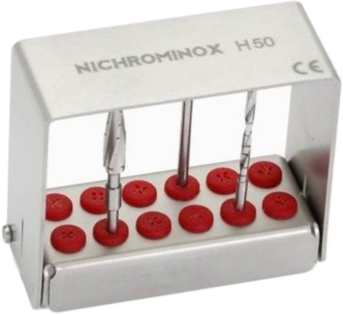 Підставка для стоматологічних борів Nichrominox на 12 інструментів зелена 206010.4 (2000988943762) - зображення 1