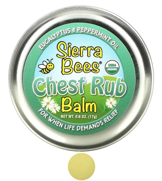 Бальзам Sierra Bees Chest Rub від застуди та укусів комах 17 г - зображення 1