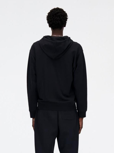 Bluza męska rozpinana streetwear z kapturem New Balance Stacked Logo MJ41501 M Czarna (197375352497) - obraz 2