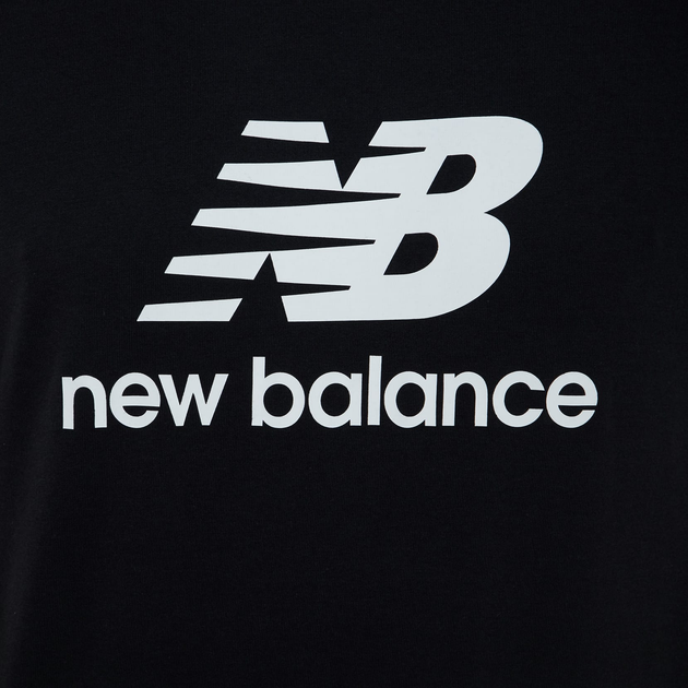 T-shirt męski bawełniany New Balance Stacked Logo MT41502 L Czarny (196941811031) - obraz 7