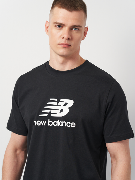 T-shirt męski bawełniany New Balance Stacked Logo MT41502 XL Czarny (196941811062) - obraz 4