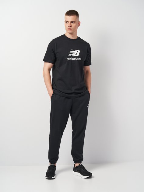 T-shirt męski bawełniany New Balance Stacked Logo MT41502 2XL Czarny (196941811086) - obraz 3