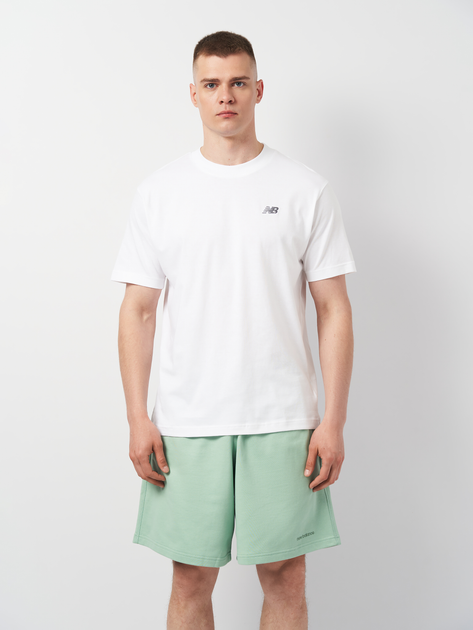 Футболка бавовняна довга чоловіча New Balance Sport Essentials Small Logo MT41509 2XL Біла (196941810904) - зображення 1