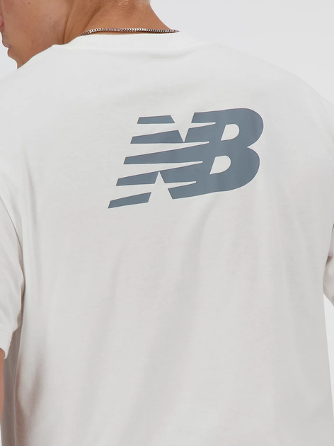 Футболка довга чоловіча New Balance Sport Essentials Logo MT41580 XL Біла (196941809922) - зображення 4