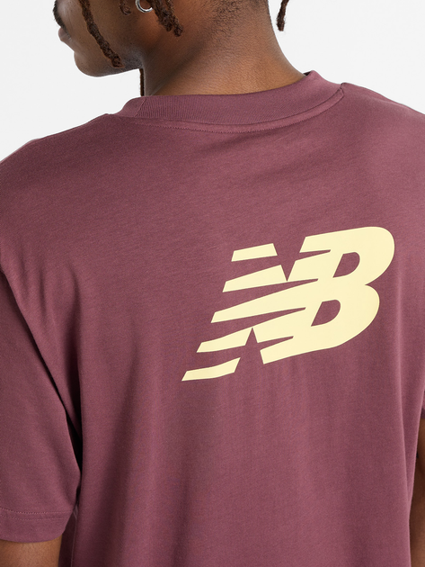 T-shirt męski New Balance Sport Essentials Logo MT41580 L Bordowy (197967282980) - obraz 4