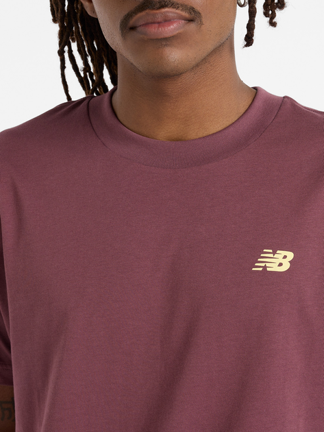 T-shirt męski New Balance Sport Essentials Logo MT41580 L Bordowy (197967282980) - obraz 5