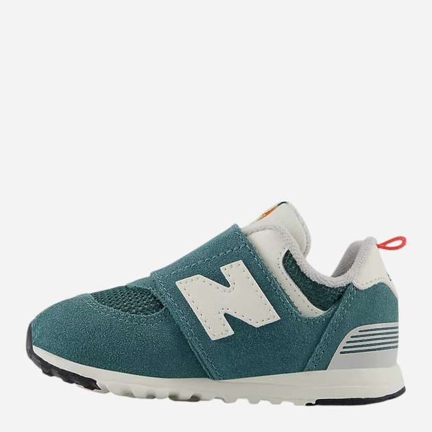Дитячі шкіряні кросівки для хлопчика New Balance 574 NW574VPG 22.5 (6US) Зелені (197967796180) - зображення 3