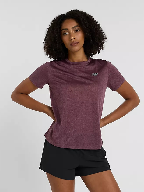 Koszulka sportowa damska New Balance Athletics WT41253 L Bordowa (197967347412) - obraz 1