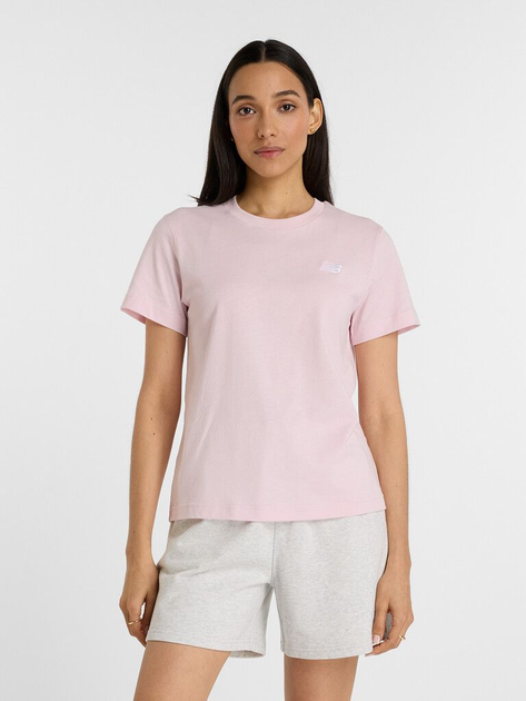 T-shirt damski bawełniany New Balance Sport Essentials Jersey WT41509 M Jasnoróżowy (197967348327) - obraz 1
