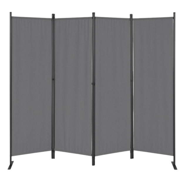 Składany parawan ogrodowy ModernHome by Multistore 4-panelowy 167 x 216 cm szary (AW-022/4TLG GREY) - obraz 1