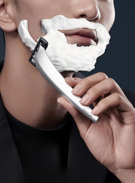 Бритва ручна Mkodo X1 Razor чоловічий набір для гоління з магнітною підставкою та піною для гоління - зображення 4