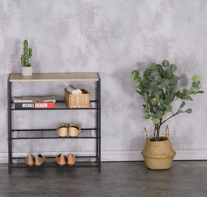 Полиця для взуття ModernHome by Multistore 3 рівні лофт (XJ633063A1) - зображення 7