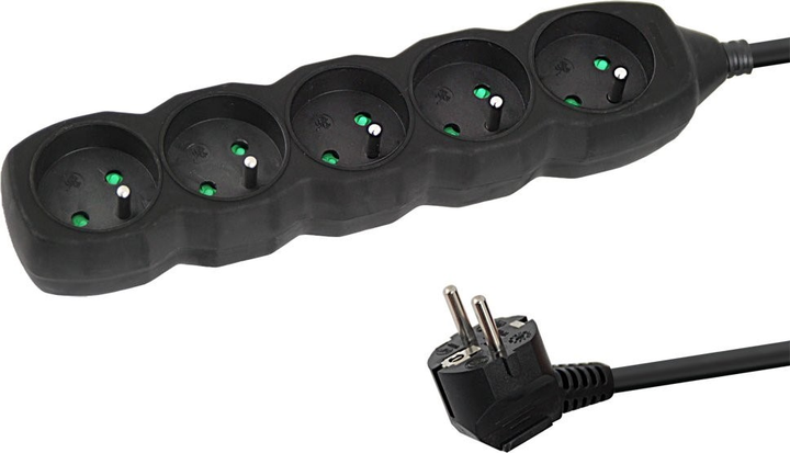 Listwa zasilająca Esperanza 5 gniazda 1.5 m Black (ELK207K) - obraz 1