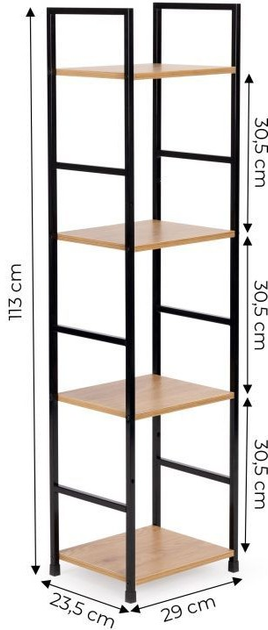 Regał ModernHome by Multistore drewniany 4 półki loft (CWJ3024112L WILD OAK) - obraz 5
