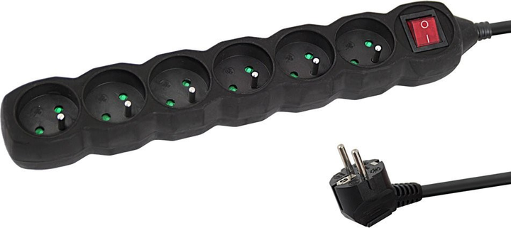 Listwa zasilająca Esperanza 6 gniazda 1.5 m Black (ELK217K) - obraz 1